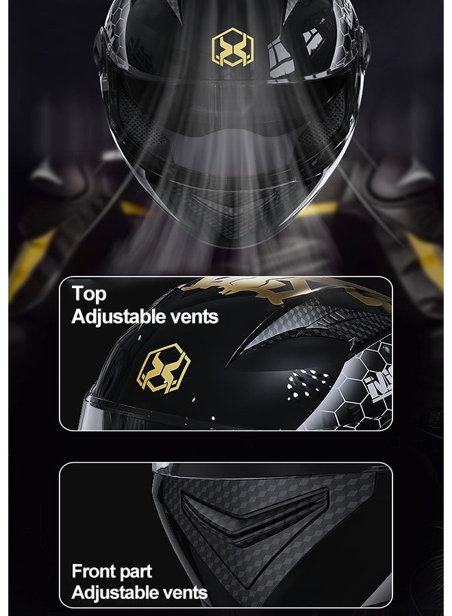 خوذة كاملة الوجه مع واقي قابل للتعديل، فتحة تهوية، عدسة مضادة للضباب، غلاف من مادة ABS، خوذة دراجة نارية، معدات ركوب، خوذة كاملة الوجه للشباب، خوذة دراجة نارية للطرق الوعرة، خوذة ركوب للجنسين، خوذة رائعة للدراجات الجبلية والطرق، خفيفة الوزن ومقاومة للصدمات، مناسبة للرحلات في جميع الفصول (أسود مطفي) - Image 4